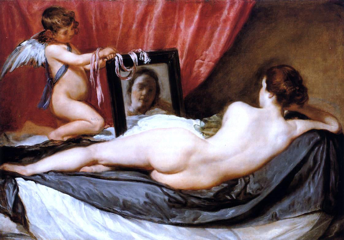 Diego Velazquez A Venus at Her Mirror - Hand Painted Oil Painting