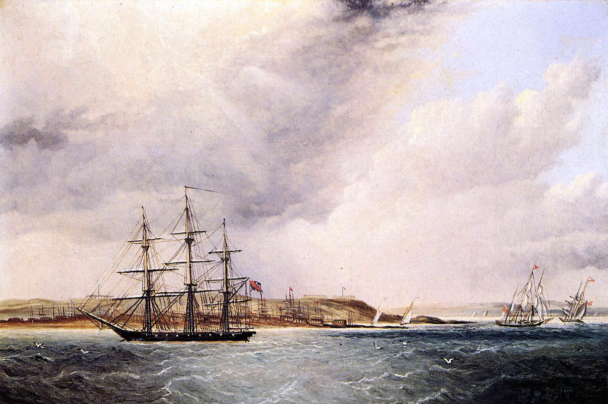 James E Buttersworth A View of Nassau in the Bahamas, West Indies - Hand Painted Oil Painting