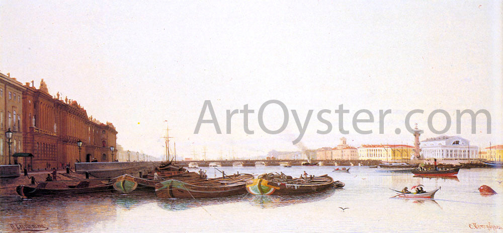 Piotr Petrovitch Weretshchagin A View of St. Petersburg - Hand Painted Oil Painting