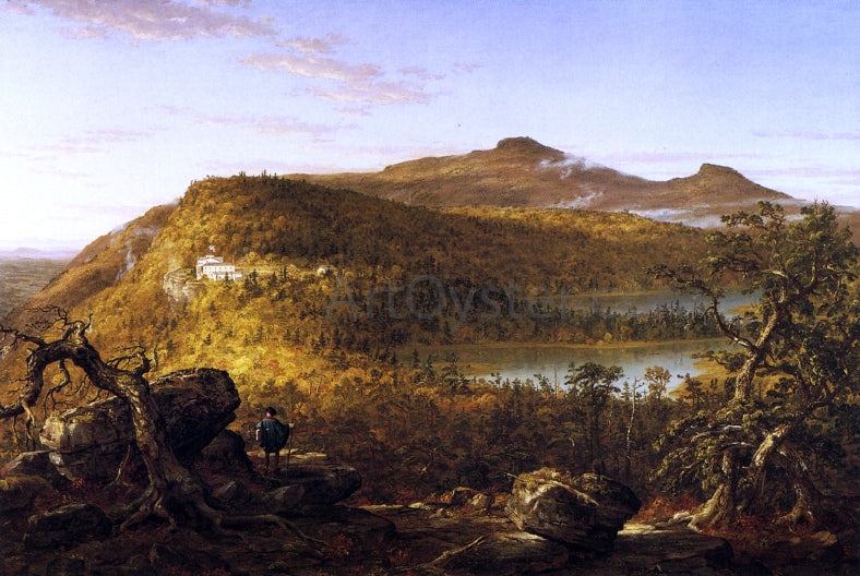  Thomas Cole A View of the Two Lakes and Mountain House, Catskill Mountains, Morning - Hand Painted Oil Painting