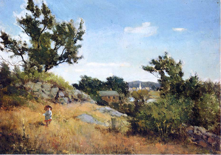 Willard Leroy Metcalf A View of the Village - Hand Painted Oil Painting