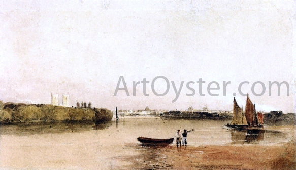 Peter De Wint View of Westminster from Battersea - Hand Painted Oil Painting
