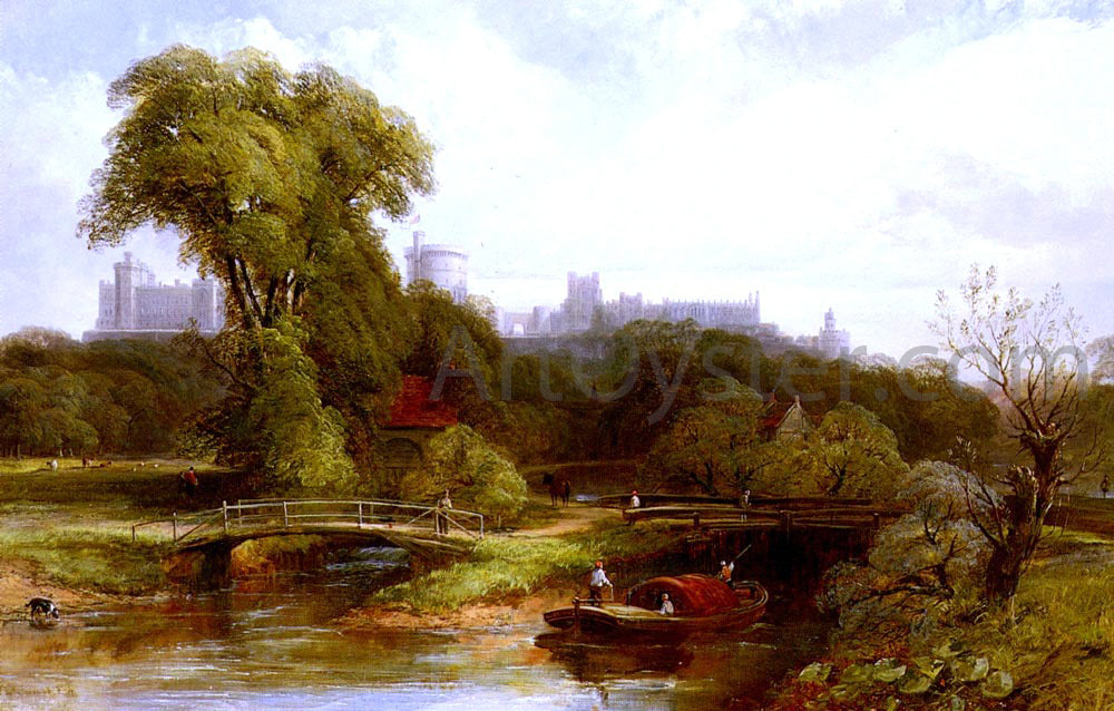  Thomas Creswick A View Of Windsor Castle - Hand Painted Oil Painting