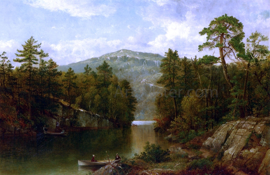 David Johnson A View on Lake George - Hand Painted Oil Painting
