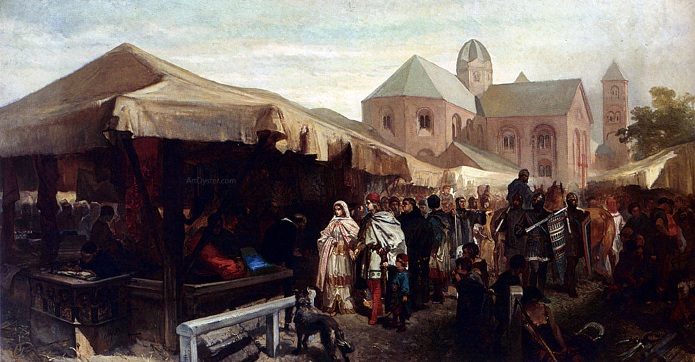 Charles Rochussen Visit At The Fair In Utrecht - Hand Painted Oil Painting