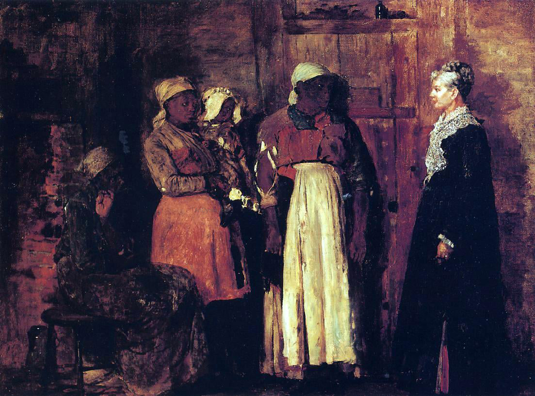 Winslow Homer A Visit from the Old Mistress - Hand Painted Oil Painting