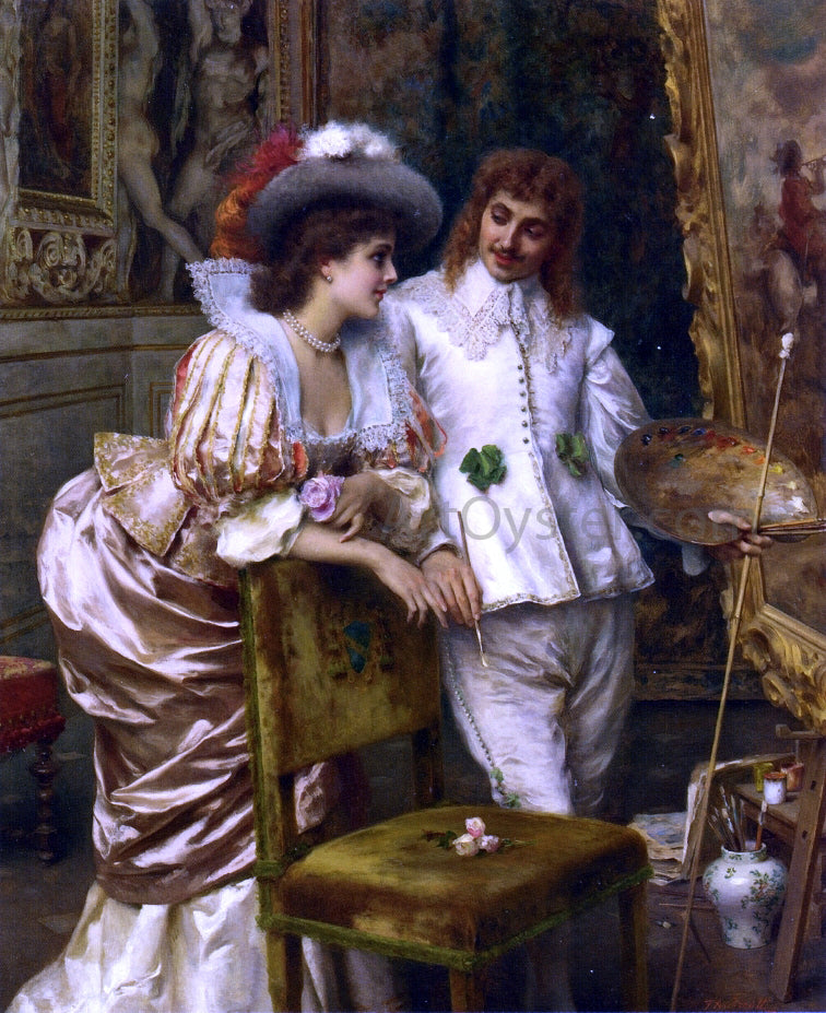 Federico Andreotti A Visit to the Studio - Hand Painted Oil Painting