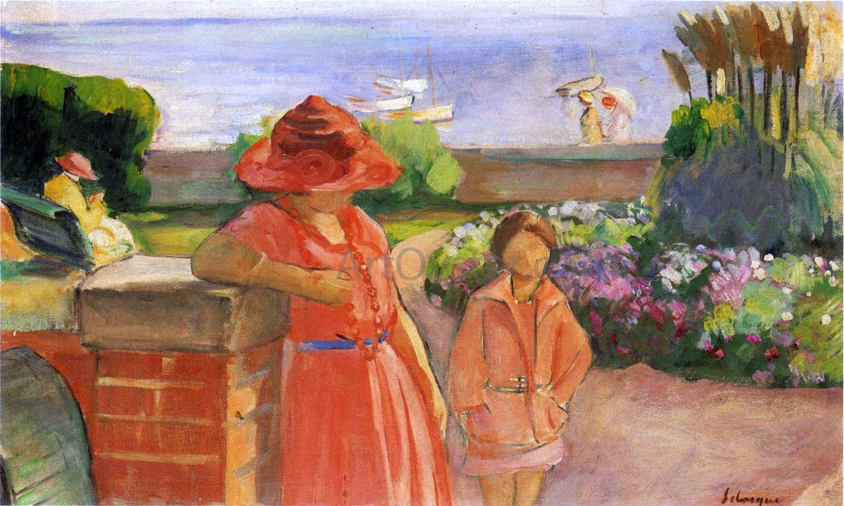 Henri Lebasque A Walk by the Sea - Hand Painted Oil Painting
