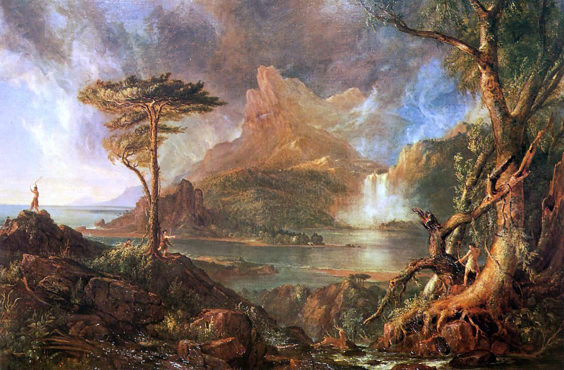 Thomas Cole A Wild Scene - Hand Painted Oil Painting