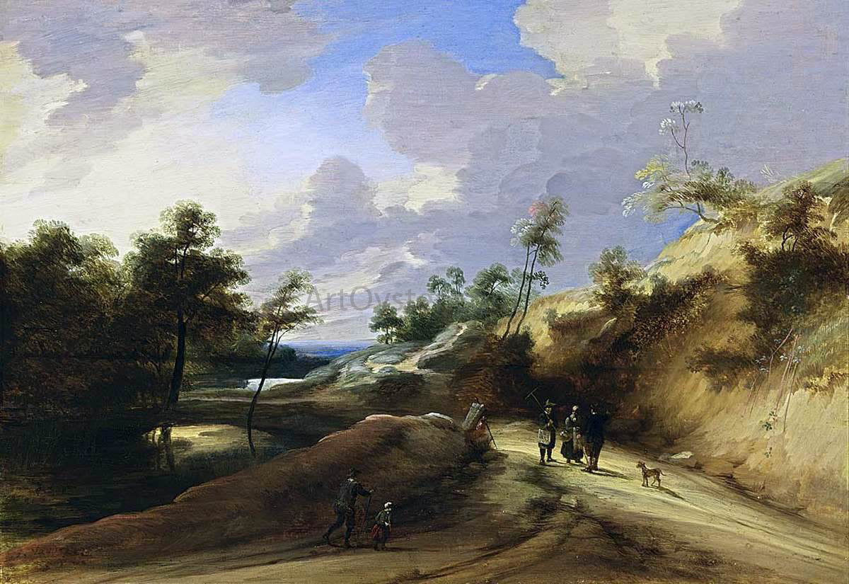Lodewijk De Vadder A Wooded Dune Landscape - Hand Painted Oil Painting