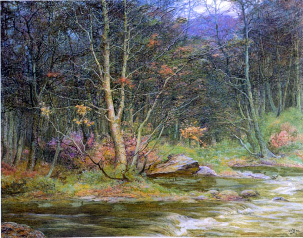  Edward Steel Harper A Woodland Rivulet - Hand Painted Oil Painting