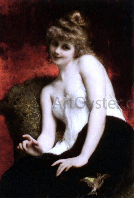 Etienne Adolphe Piot A Young Beauty - Hand Painted Oil Painting