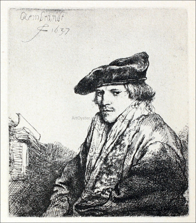 Rembrandt Van Rijn Young Man Seated, Turned to the Left - Hand Painted Oil Painting