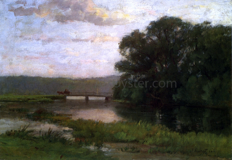 Joseph Foxcroft Cole Abbajona River, Mass. (also known as The Aberjona River, Wincester) - Hand Painted Oil Painting
