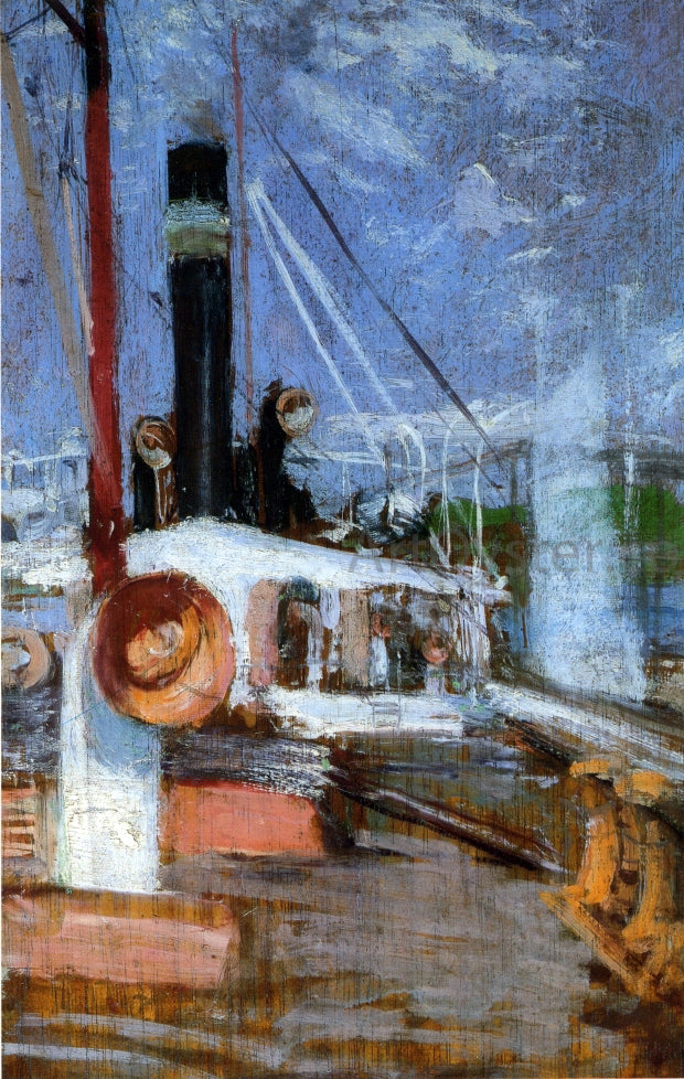 John Twachtman Aboard a Steamer - Hand Painted Oil Painting