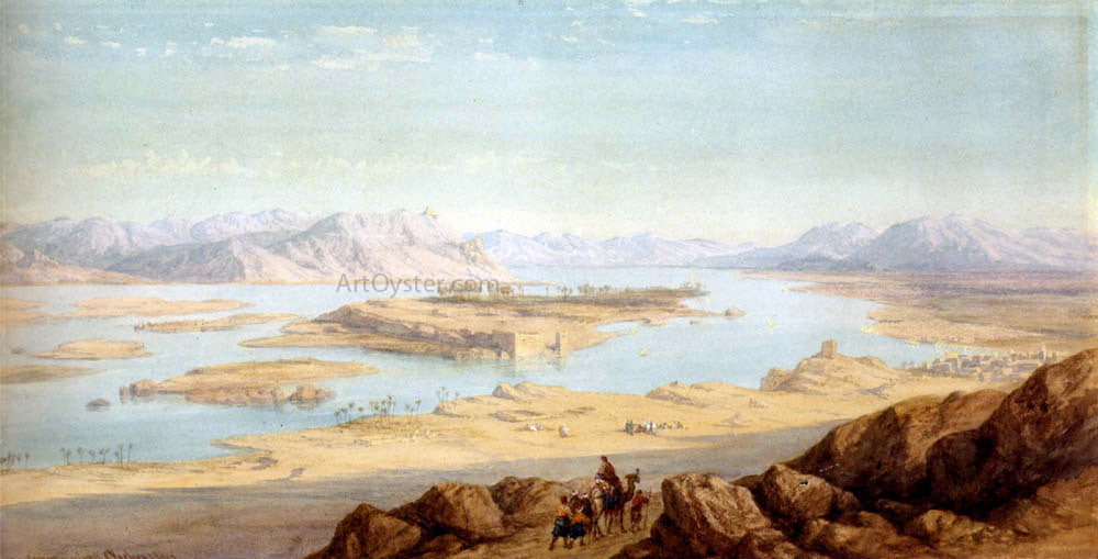 Charles Vacher Above Aswan - Hand Painted Oil Painting