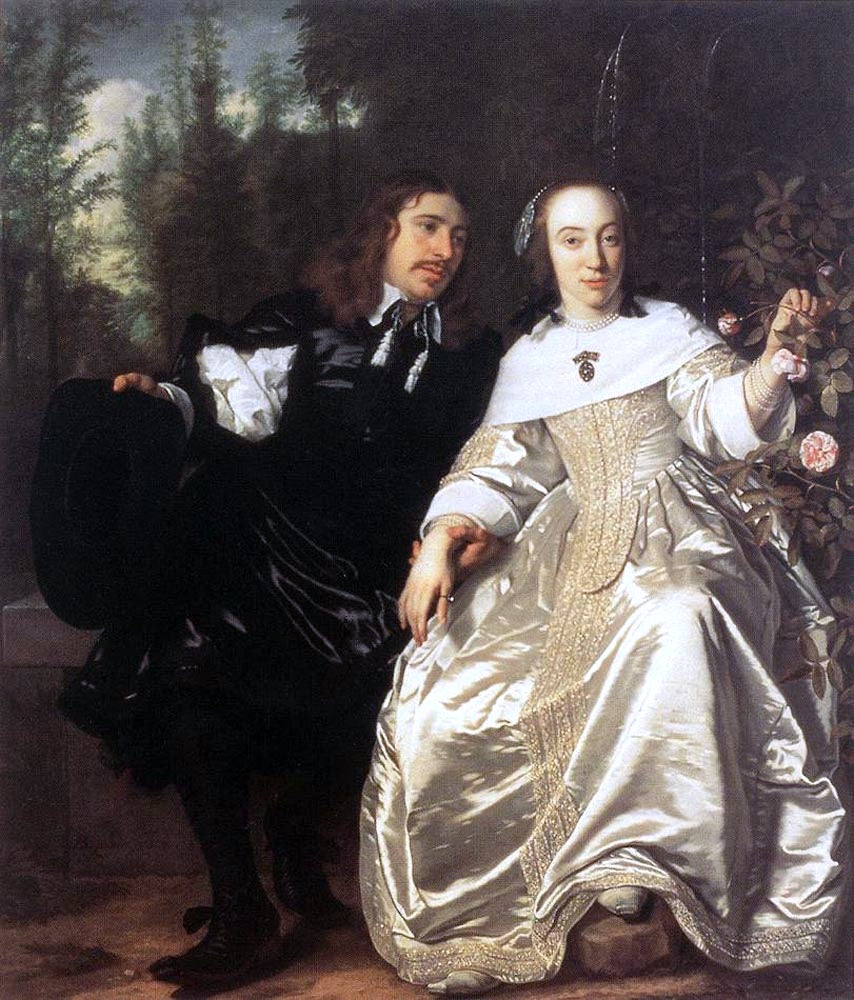 Bartholomeus Van der Helst Abraham del Court and Maria de Keersegieter - Hand Painted Oil Painting
