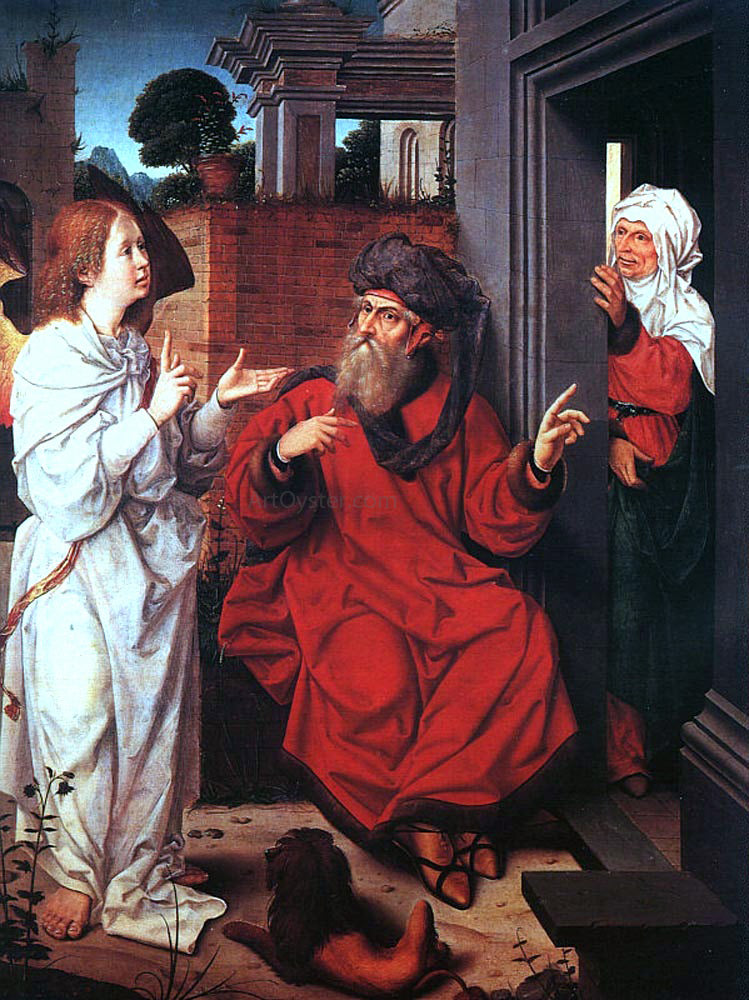 Jan Provost Abraham, Sarah, and the Angel - Hand Painted Oil Painting