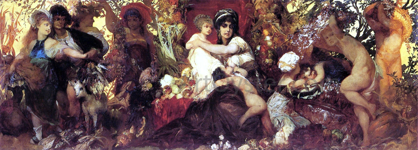 Hans Makart Abundantia, Die Gaben der Erde - Hand Painted Oil Painting