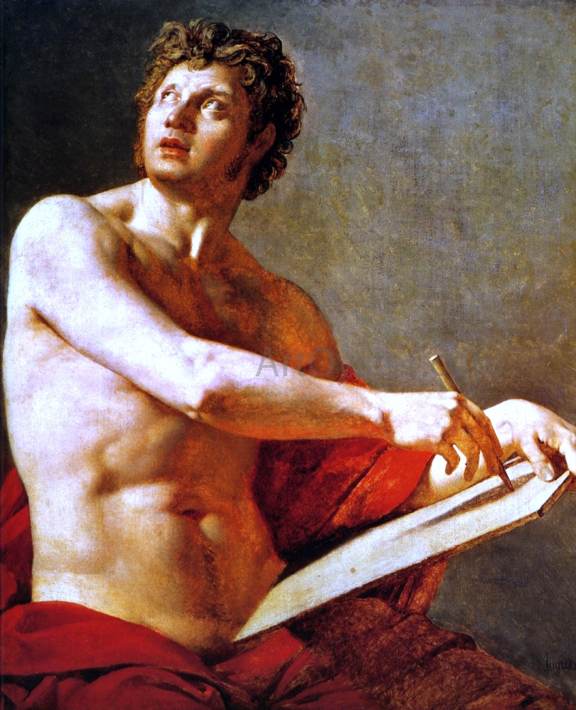 Jean-Auguste-Dominique Ingres Academic Study of a Male Torse - Hand Painted Oil Painting