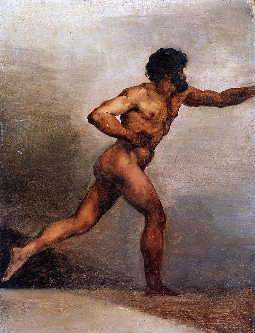 Theodore Gericault Academic Study of a Man - Hand Painted Oil Painting