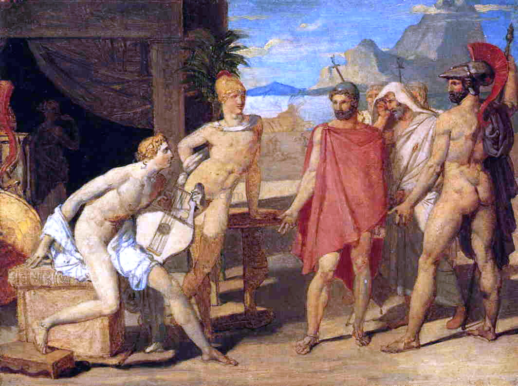 Jean-Auguste-Dominique Ingres Achilles Receiving the Envoys of Agamemnon - Hand Painted Oil Painting