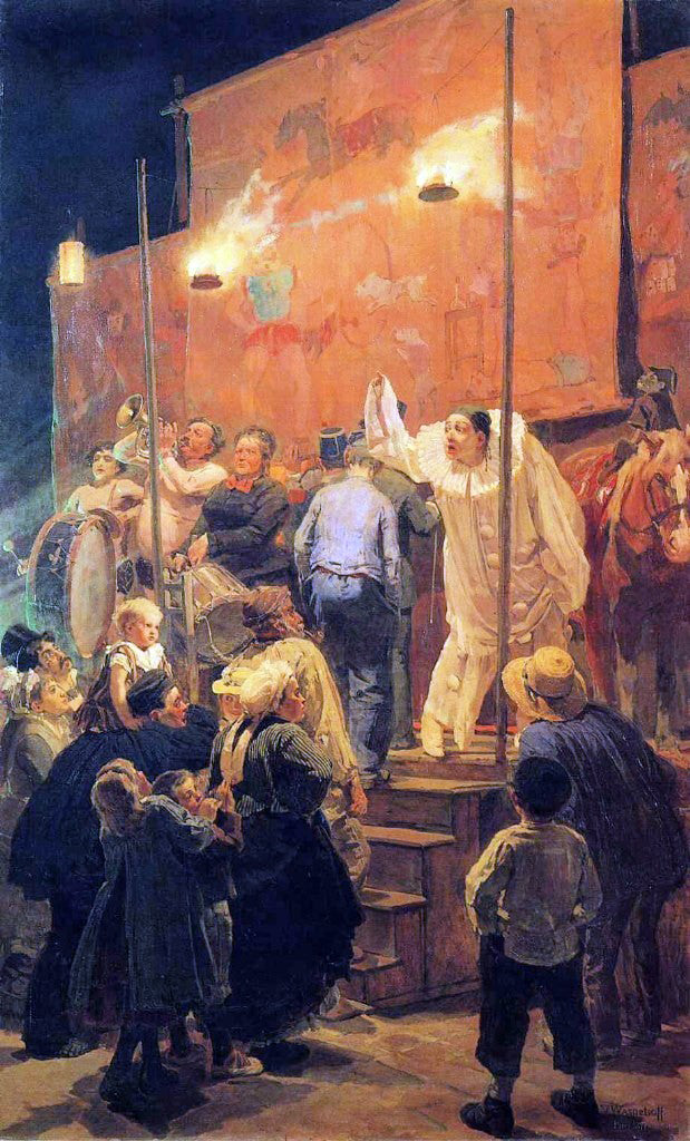 Victor Mikhail Vasnetsov Acrobats (Festival in a Paris Suburb) - Hand Painted Oil Painting