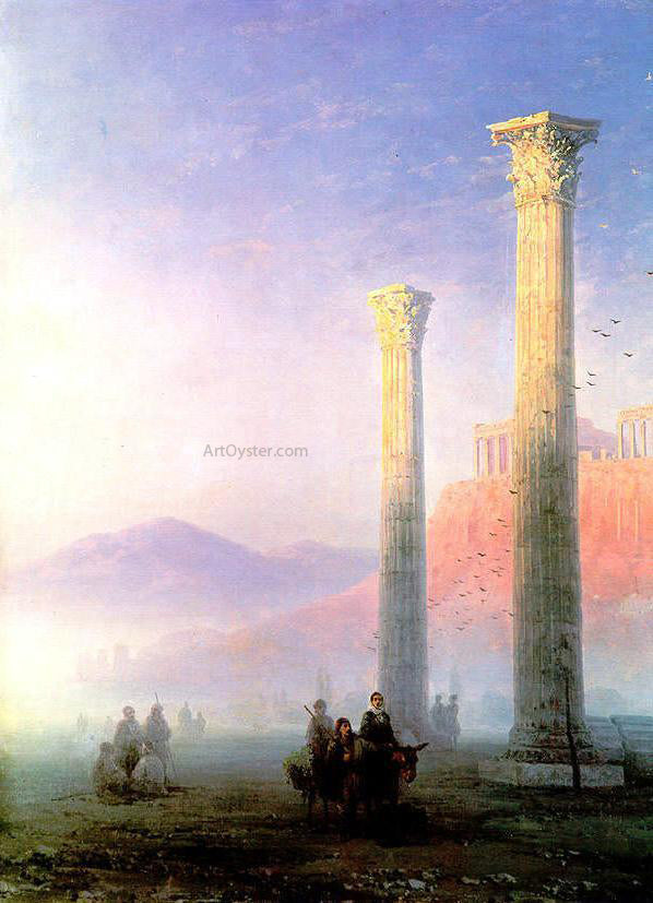 Ivan Constantinovich Aivazovsky Acropolis of Athens - Hand Painted Oil Painting