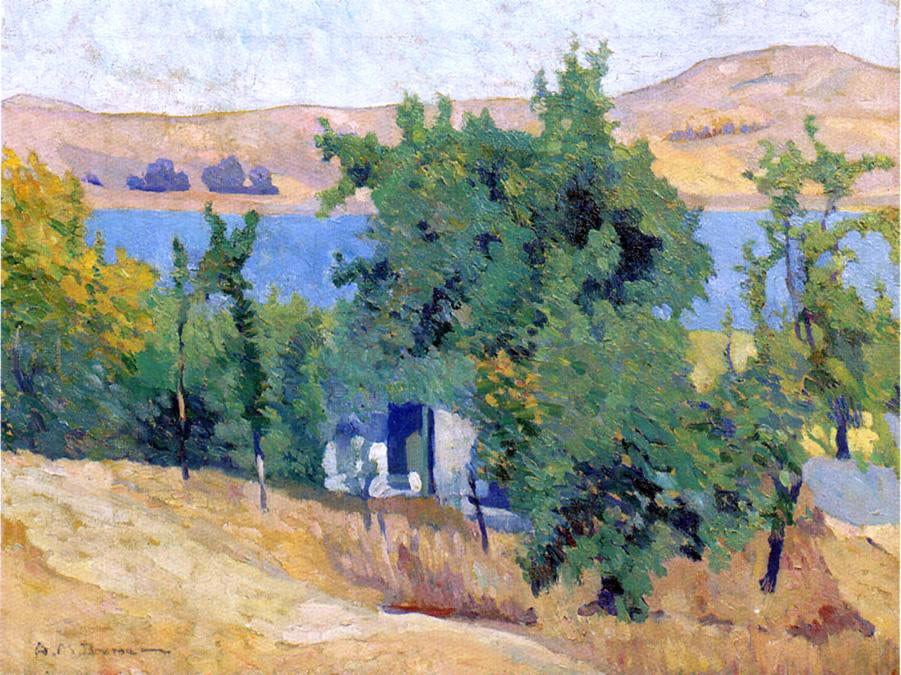 Anne Bremer Across Carquinez Straits - Hand Painted Oil Painting