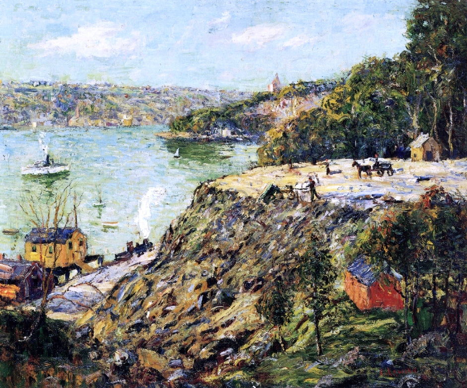 Ernest Lawson Across the River, New York - Hand Painted Oil Painting