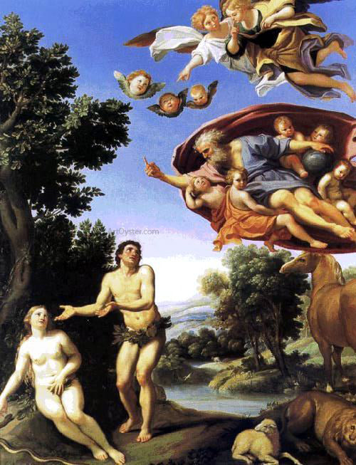 Domenichino Adam and Eve - Hand Painted Oil Painting