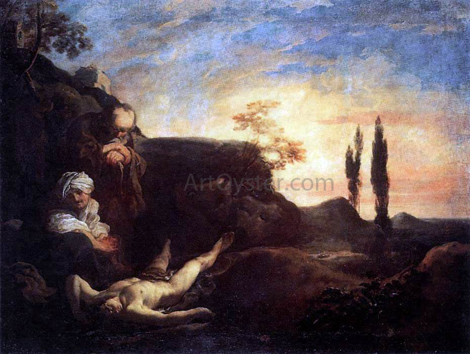 Johann Liss Adam and Eve Mourning for Abel - Hand Painted Oil Painting