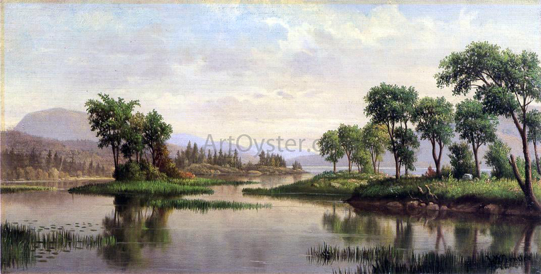 Levi Wells Prentice Adirondack Lake - Hand Painted Oil Painting