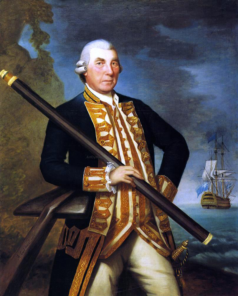 Ralph Earl Admiral Richard Kempenfelt - Hand Painted Oil Painting