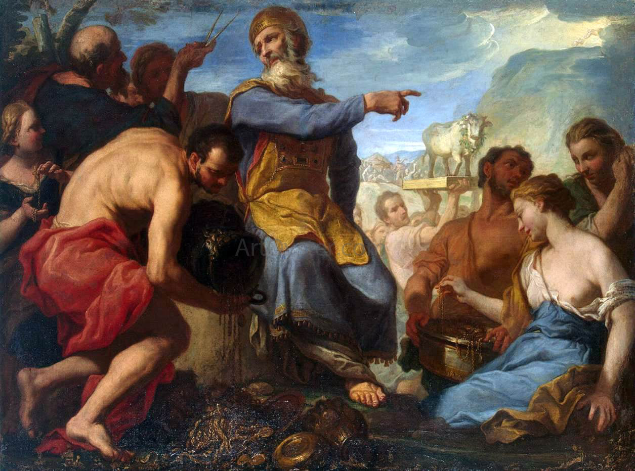 Antonio Molinari Adoration of the Golden Calf - Hand Painted Oil Painting