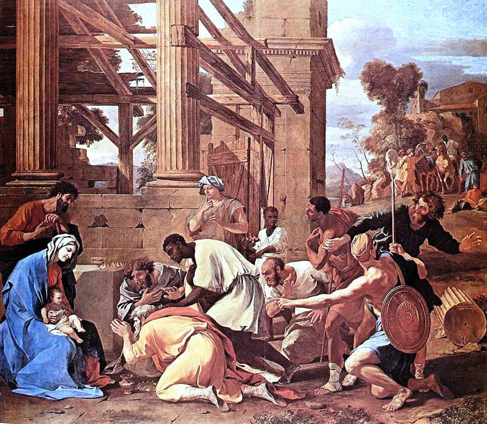 Nicolas Poussin Adoration of the Magi - Hand Painted Oil Painting
