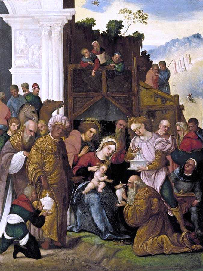  Ludovico Mazzolino Adoration of the Magi - Hand Painted Oil Painting