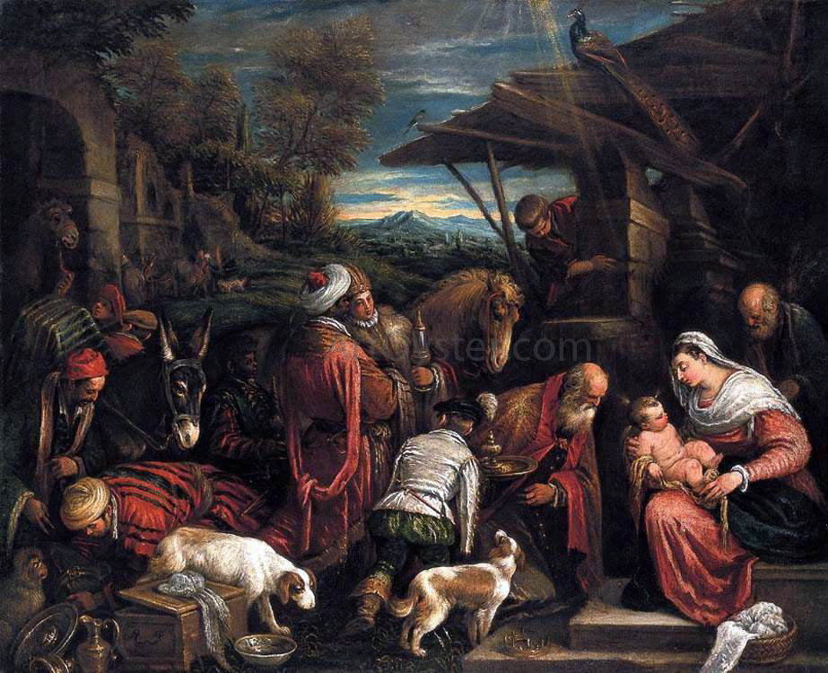 Francesco Bassano Adoration of the Magi - Hand Painted Oil Painting