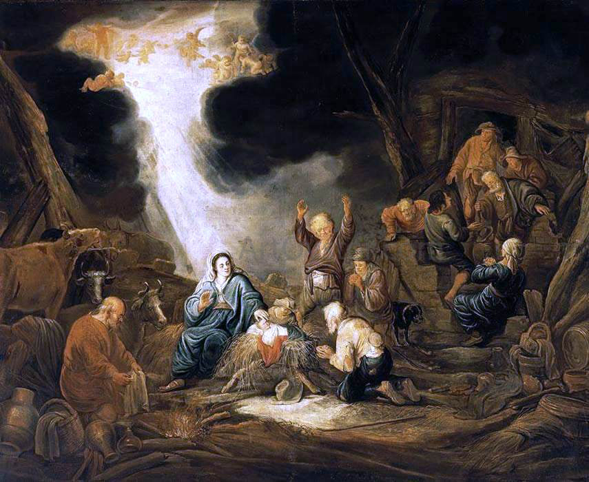 Benjamin Gerritsz Cuyp Adoration of the Shepherds - Hand Painted Oil Painting