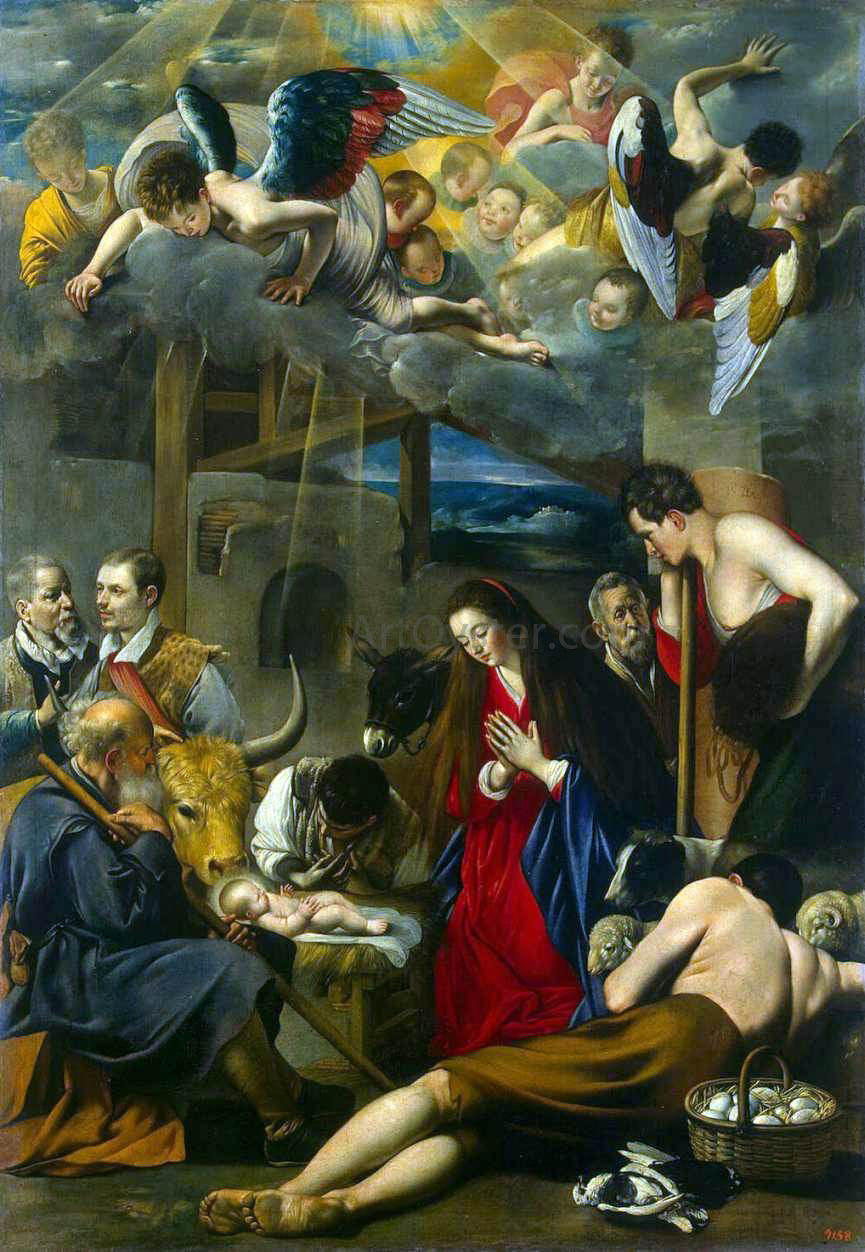 Fray Bautista Maino Adoration of the Shepherds - Hand Painted Oil Painting