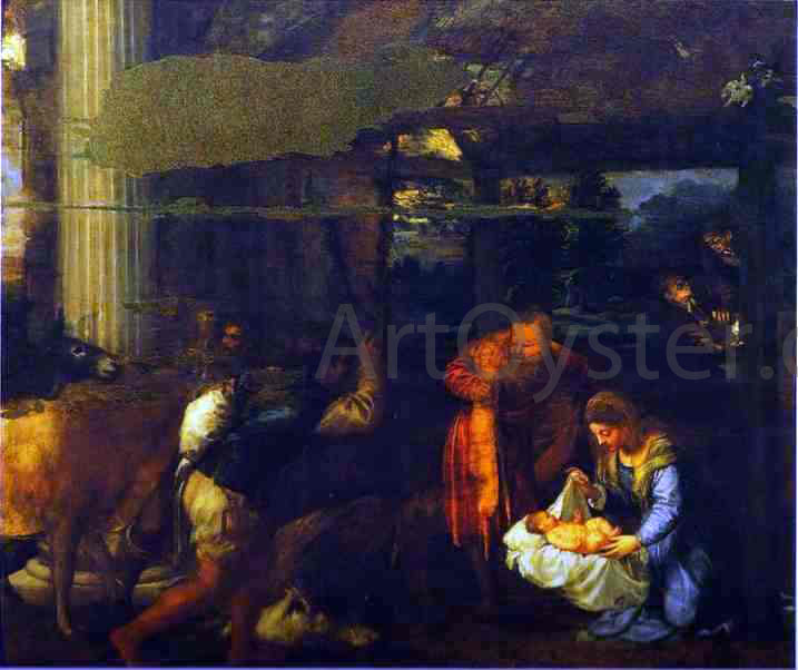 Titian Adoration of the Shepherds - Hand Painted Oil Painting