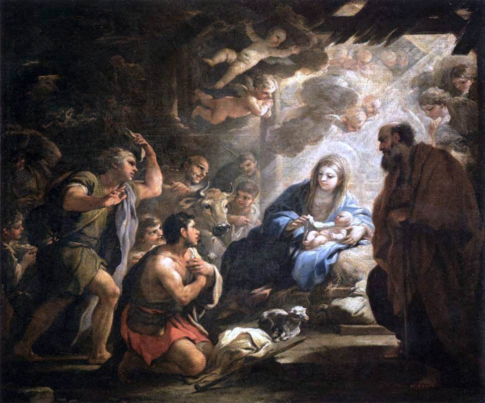 Luca Giordano Adoration of the Shepherds - Hand Painted Oil Painting