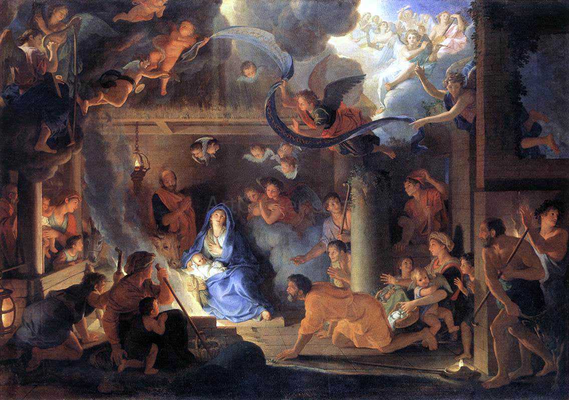 Charles Le Brun Adoration of the Shepherds - Hand Painted Oil Painting