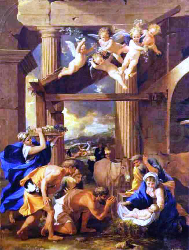  Nicolas Poussin Adoration of the Shepherds - Hand Painted Oil Painting