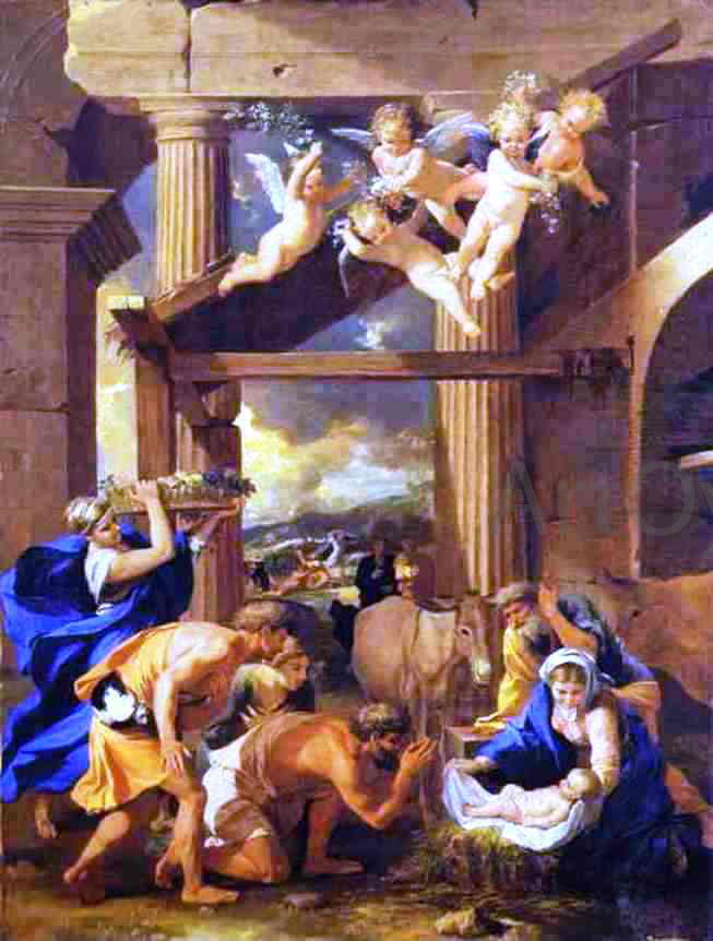 Nicolas Poussin Adoration of the Shepherds - Hand Painted Oil Painting