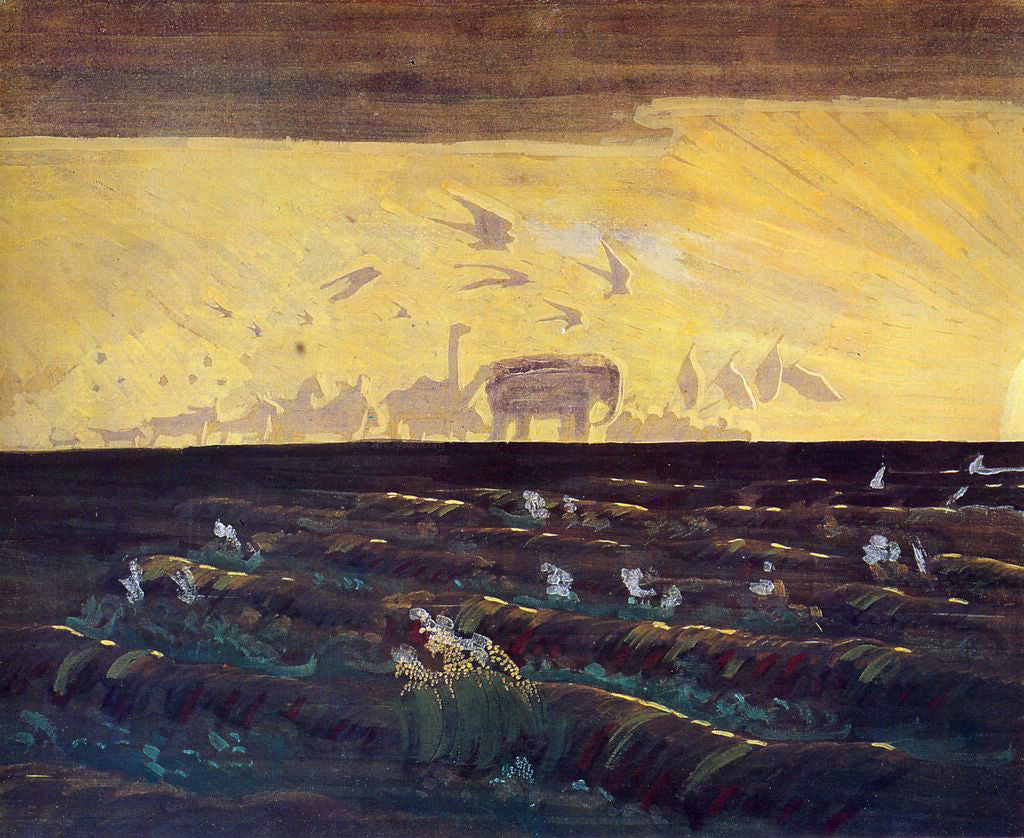 Mikalojus Ciurlionis Adoration of the Sun - Hand Painted Oil Painting