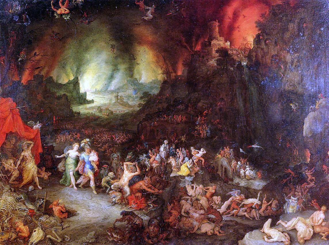 The Elder Jan Bruegel Aenaes and the Sybil in Hades - Hand Painted Oil Painting