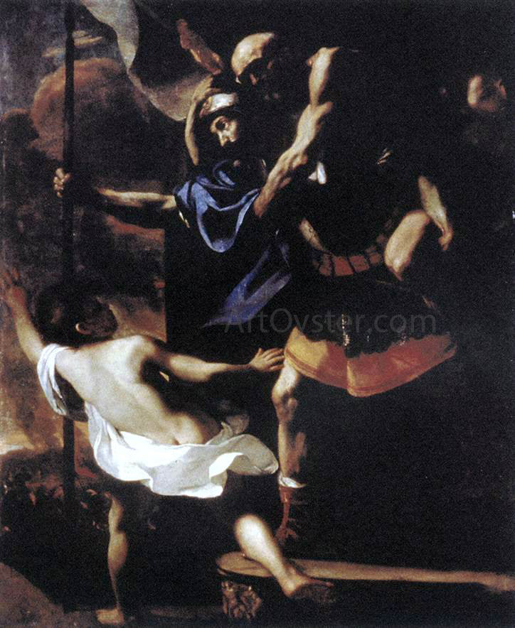 Mattia Preti Aeneas, Anchises and Ascanius Fleeing Troy - Hand Painted Oil Painting