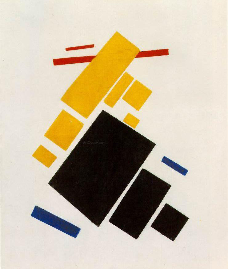 Kazimir Malevich Aeroplane Flying - Hand Painted Oil Painting