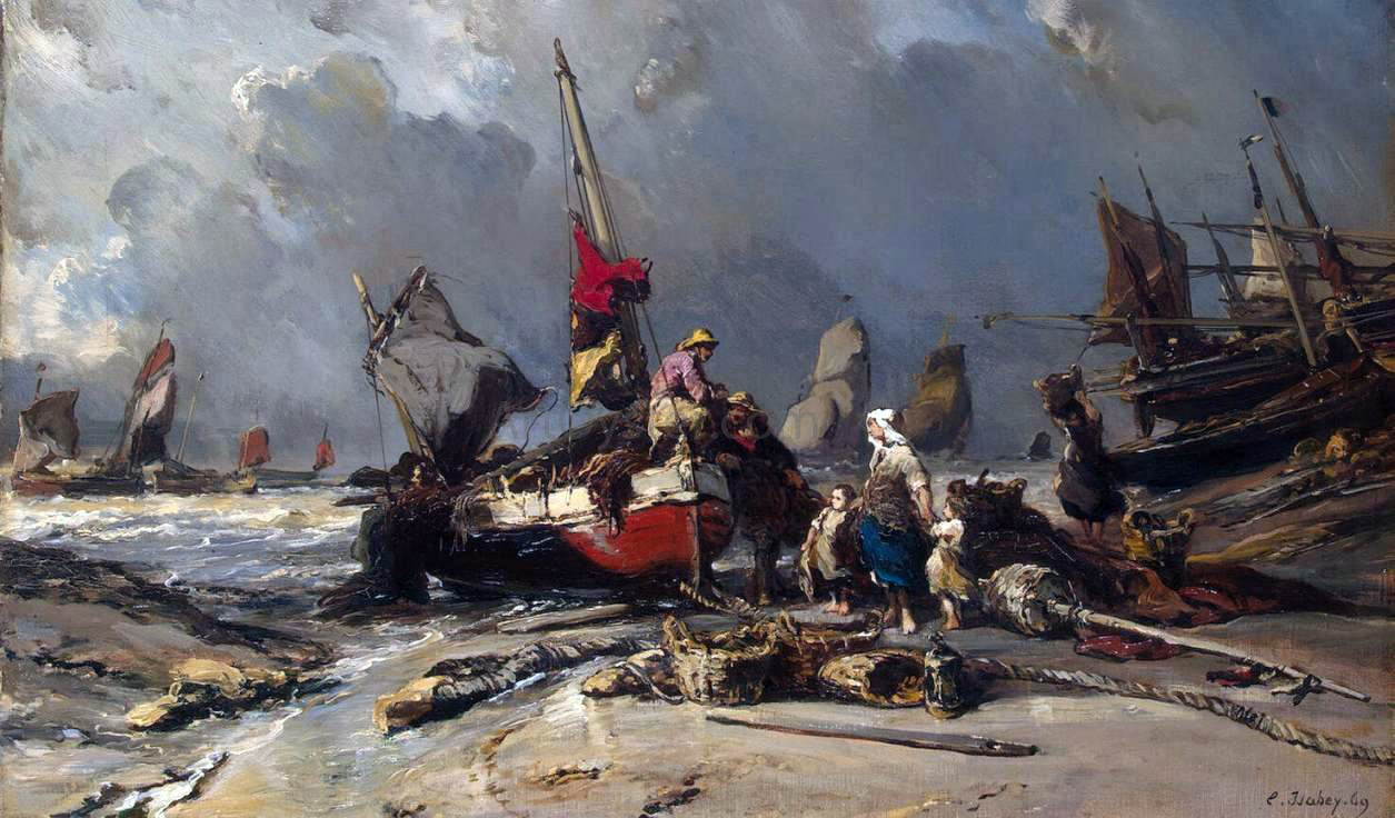 Eugene Isabey After a Storm - Hand Painted Oil Painting